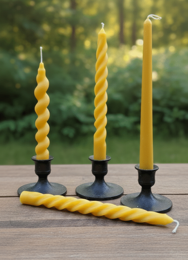 100% Local Beeswax Tapered Candles