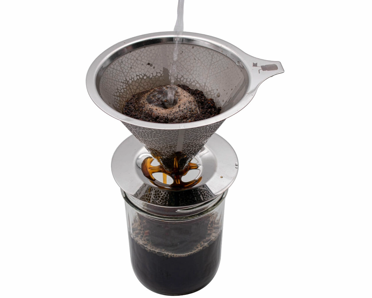 Stainless Steel Pour Over Drip Coffee Filter For Mason Jars - Image 3